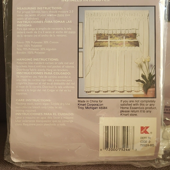 Home Essentials Angela White Valance - Picture 6 of 6